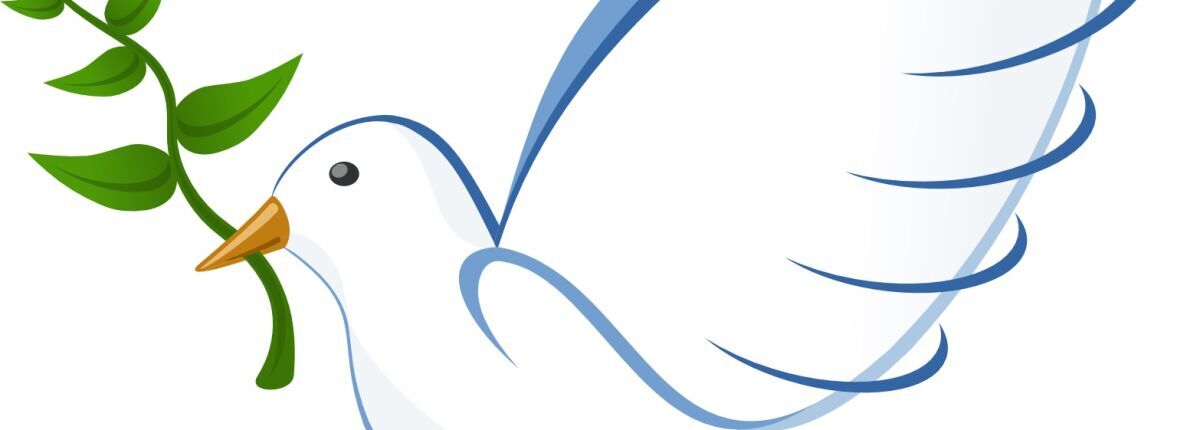 Eine Taube als Symbol des Friedens